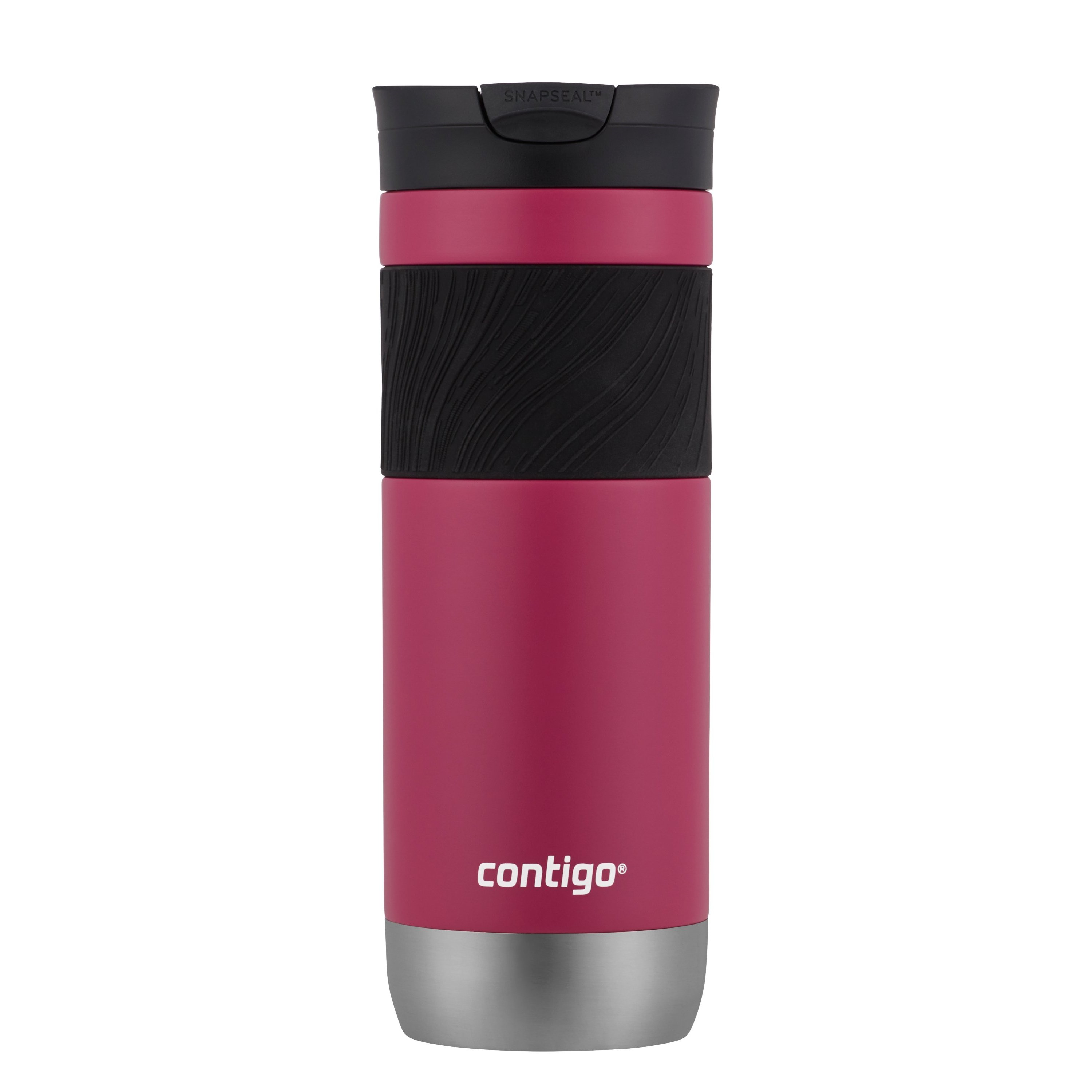Contigo Byron 2.0 Stainless Steel Travel Mug with SNAPSEAL Lid and Grip, Dragon Fruit, 20 oz (591 mL)