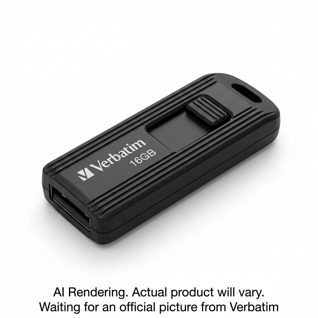 Verbatim 16GB PinStripe USB 2.0 Flash Drive - Black