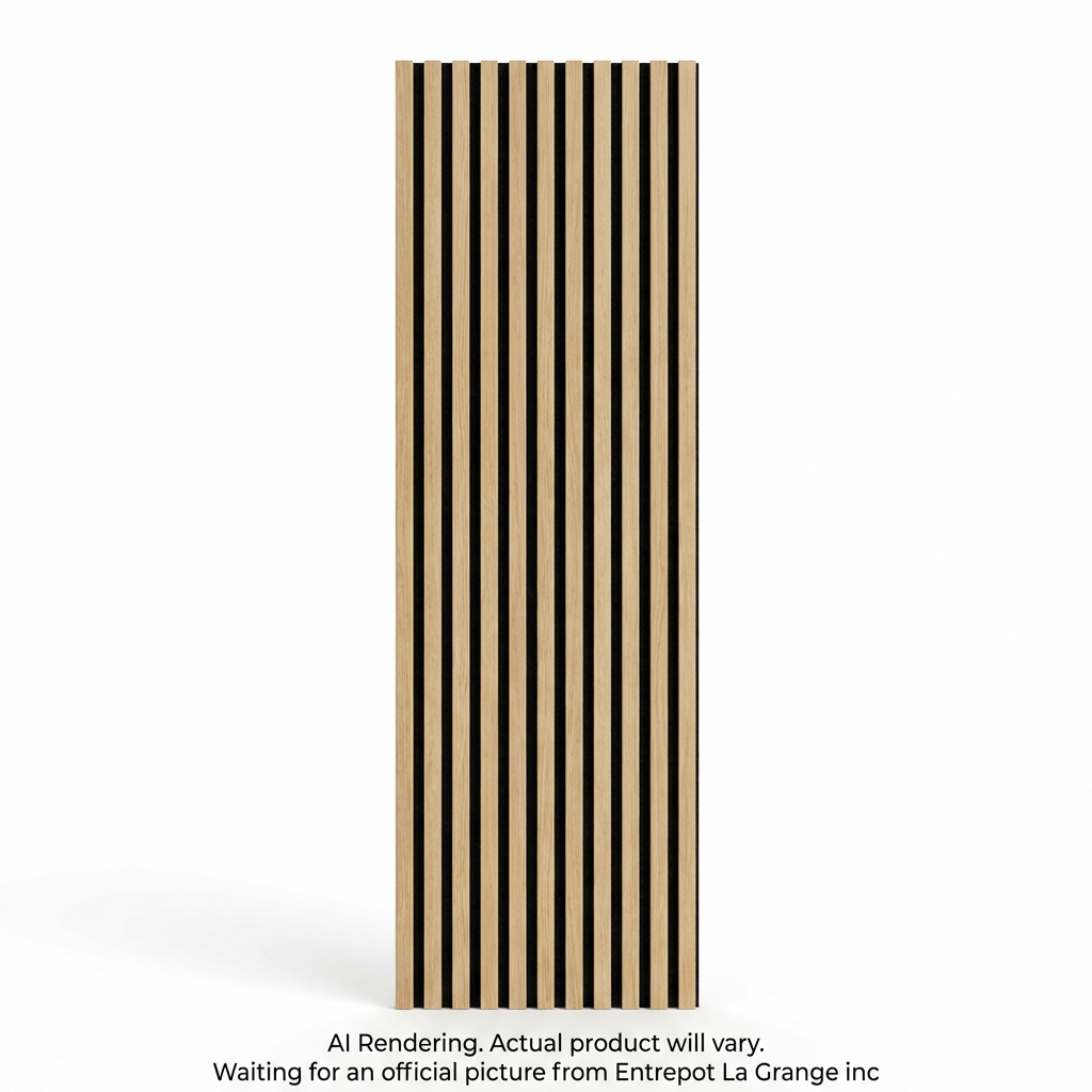 VERTICAL SLATTED WALL-Accoustic features White Oak 15.5 SQ.FT