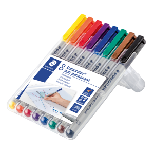 316-WP8 STAEDTLER-Mars Limited MARKER LUMO.FINE WASH. CARD