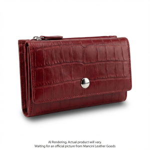 Croco RFID Secure Medium Clutch Wallet