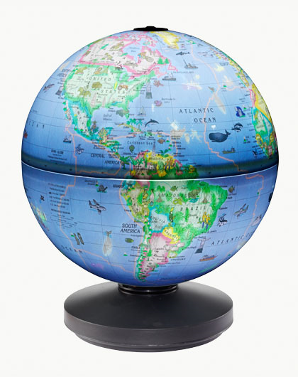 ROTATING GLOBE Illuminated with AR Blue - EN