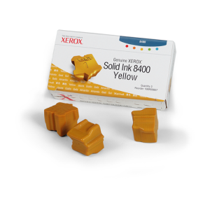 108R00607 Genuine Xerox Solid Ink 8400 Yellow (three Sticks)