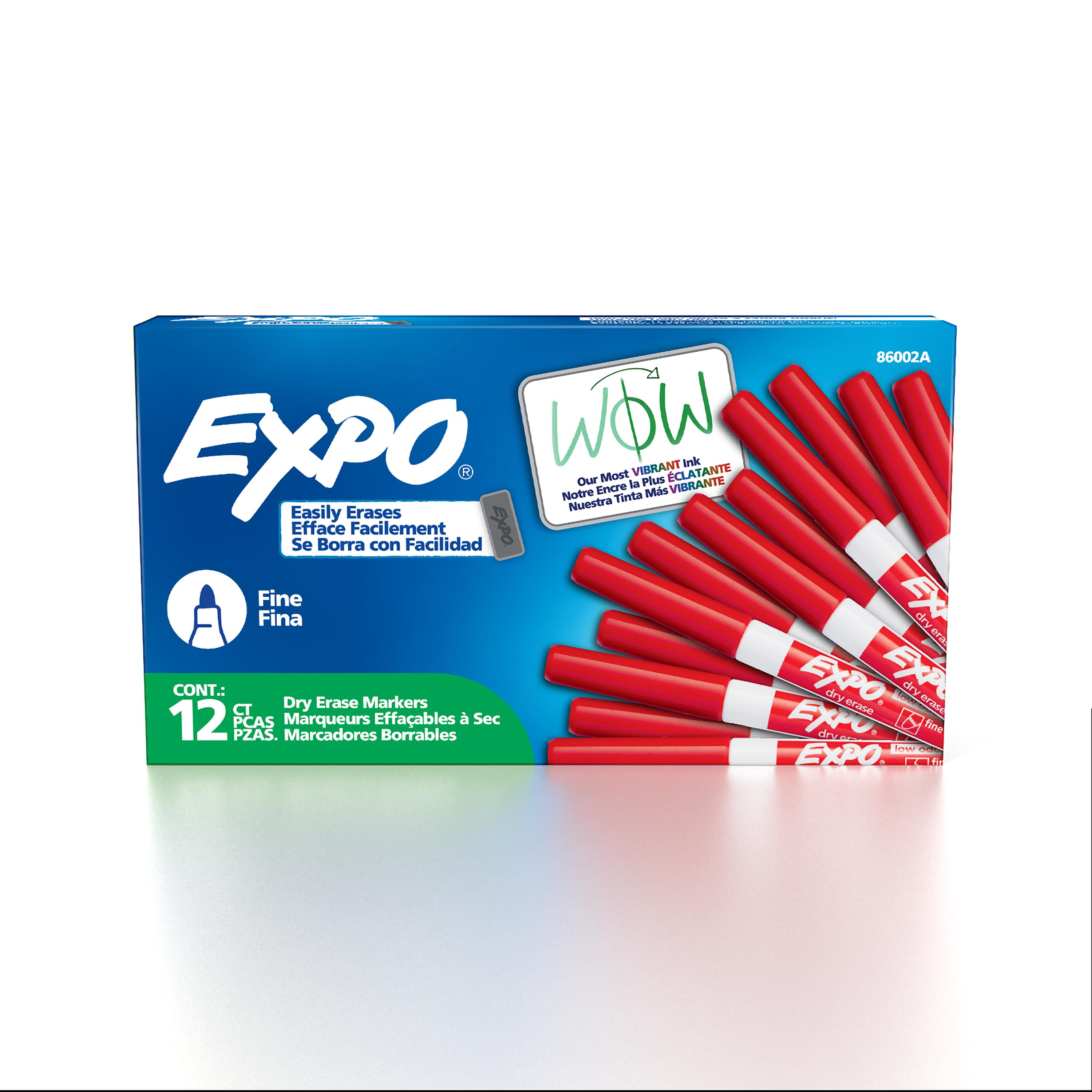 EXPO Dry Erase Marker, Low Odour Ink, Red, Fine Tip, 1 Unit