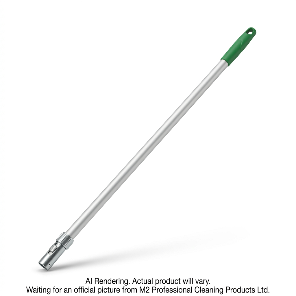 60" Clipper Dust Mop Handle - Aluminum-Green Grip