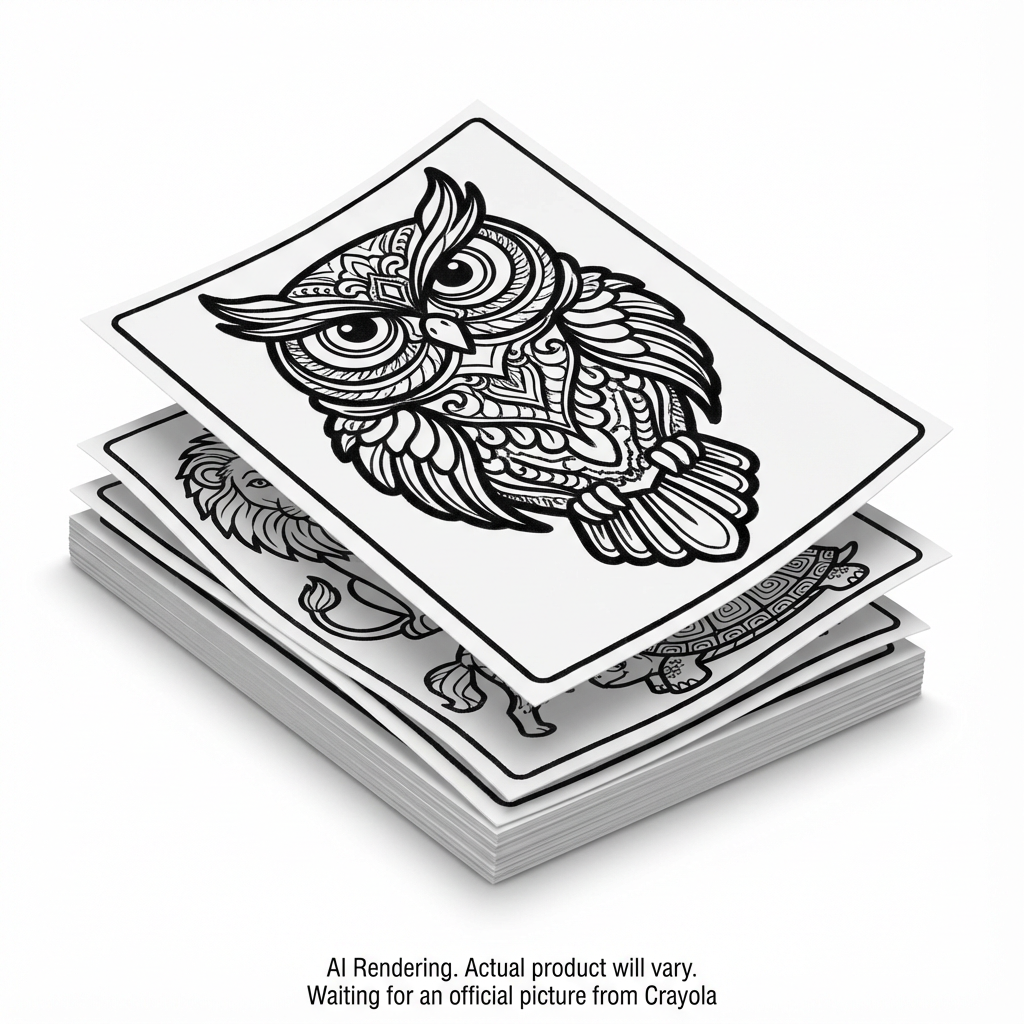 Fuzzy Animals Colouring Pages