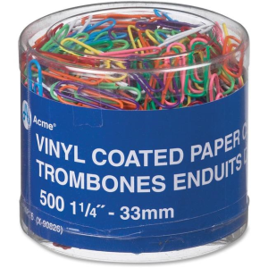 1-1/4" ? 33 mm - 500 per Tub - Assorted Colours / 
1-1/4 po ? 33mm, couleurs assorties - 500 par bacs
