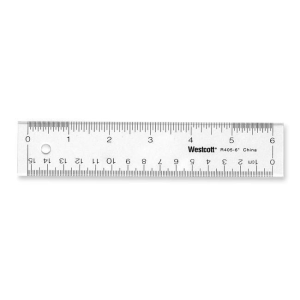 15cm/6" Acrylic Ruler ? Inch/Metric / 
15cm/6 po r?gle en acrylique, pouces/m?trique