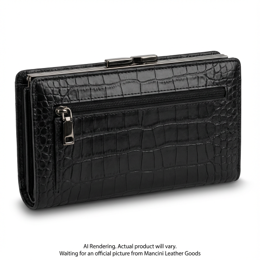 Croco RFID Secure Clutch Wallet