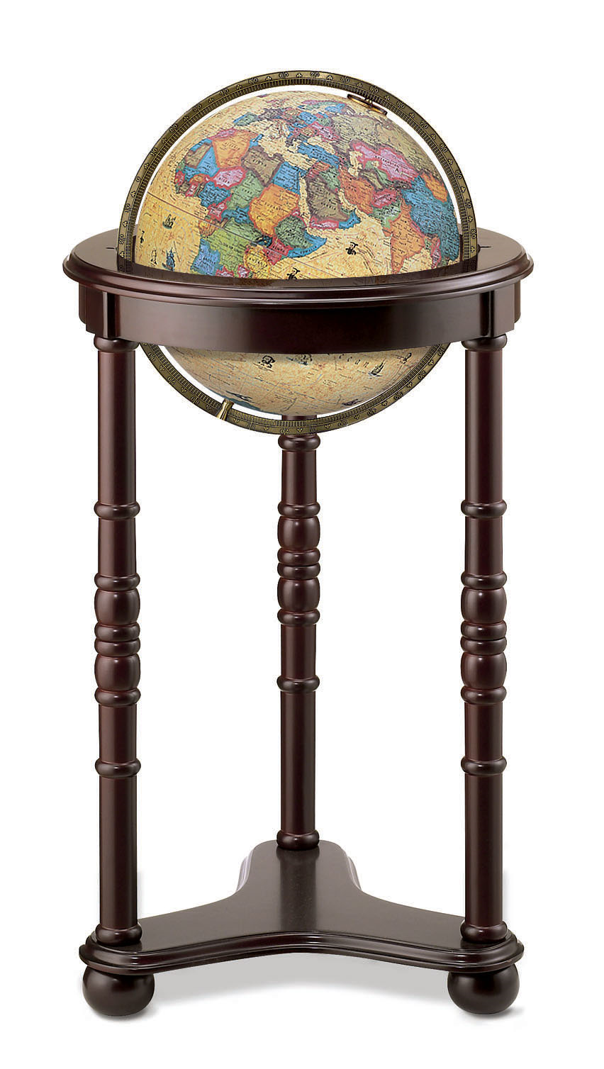 Lancaster 12"/30Cm Diameter Antique Ocean Illuminated Desk Globe (English)