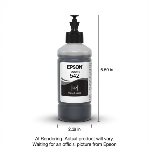 EPSON T542 Pigment Black Ink Bottle with Sensormatic / EcoTank Pro ET-5800 ET-5850 ET-5880 ET-16600 ET-16650