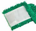 Flat Mop Looped MicroLoop fiber refill 40cm/16" Green w/T/Tabs