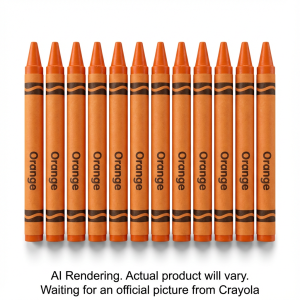 12 Bulk Crayons ? Orange (English Only)