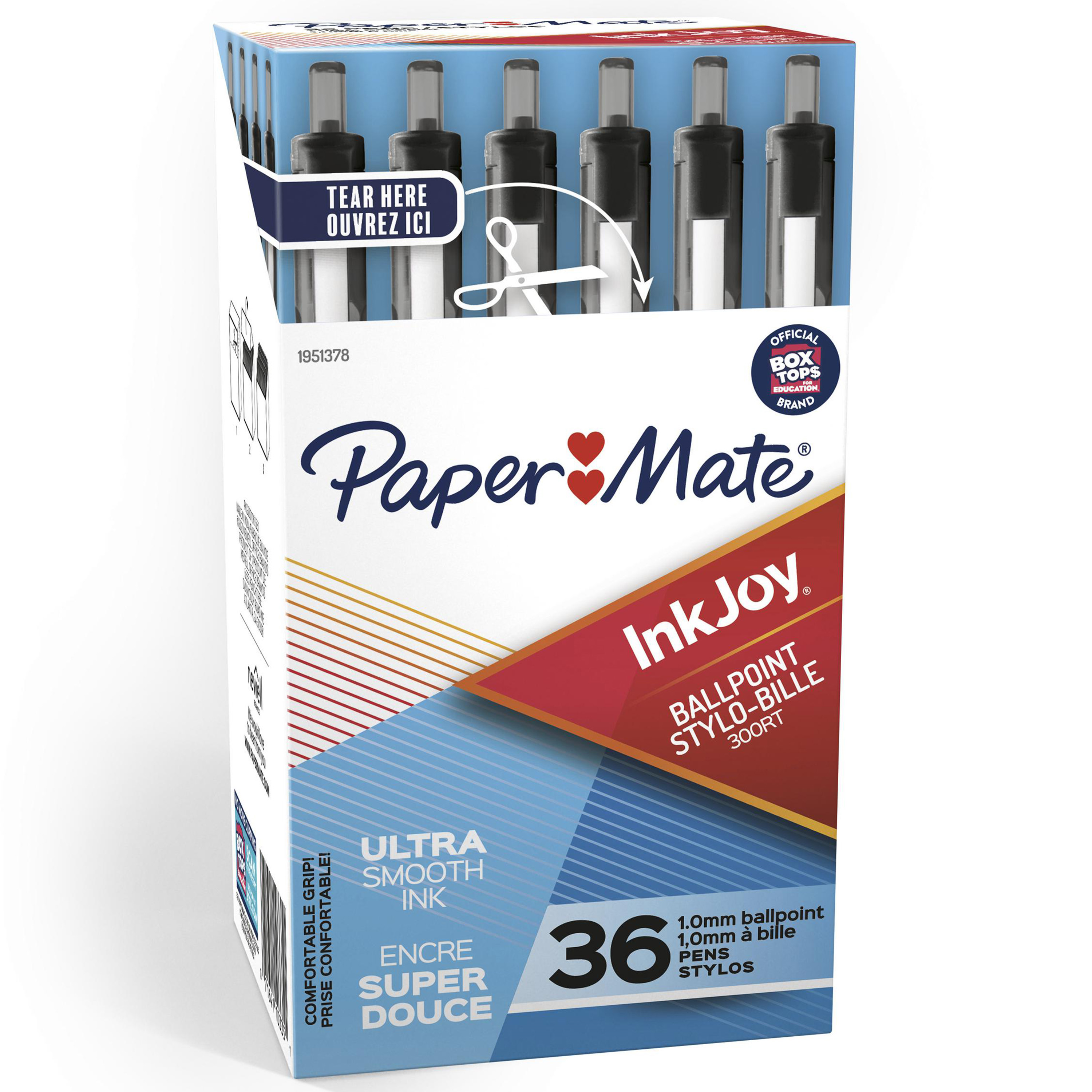 Paper Mate InkJoy 300RT Retractable Ballpoint Pens, Medium Point (1.0 mm), Black, 36 Count