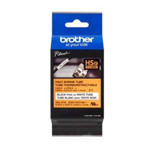 Brother HSE231E Black on White Heat Shrink Tube Label 11.2 mm x 1.5 m